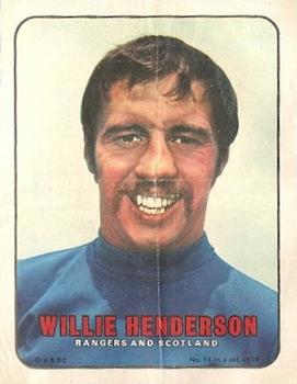 1970 A&BC Footballers pin-ups (Scottish) #14 Willie Henderson Front