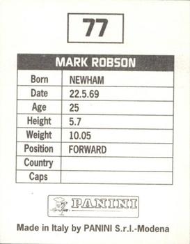 1994-95 Panini Football League 95 #77 Mark Robson Back