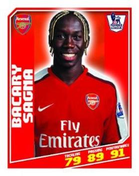 2008-09 Topps Premier League Sticker Collection #11 Bacary Sagna Front