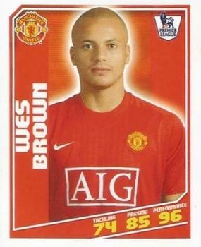 2008-09 Topps Premier League Sticker Collection #275 Wes Brown Front