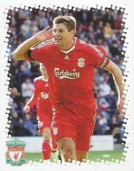2009-10 Liverpool F.C. Official Sticker Collection #28 Steven Gerrard Front