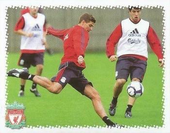 2009-10 Liverpool F.C. Official Sticker Collection #29 Steven Gerrard Front