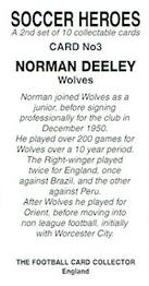 2014 Soccer Heroes 2nd Series #3 Norman Deeley Back