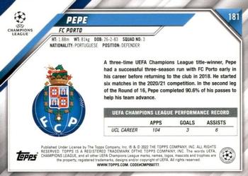 2021-22 Topps UEFA Champions League #181 Pepe Back
