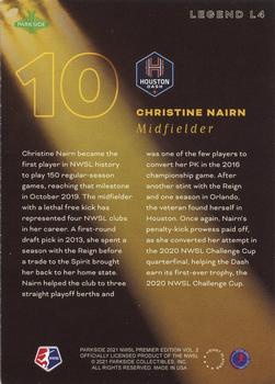 2021 Parkside NWSL Premier Edition - Legends #L4 Christine Nairn Back