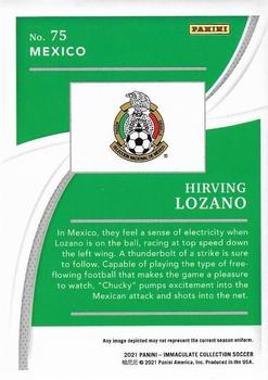 2021 Panini Immaculate Collection #75 Hirving Lozano Back