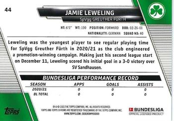 2021-22 Topps Chrome Bundesliga #44 Jamie Leweling Back