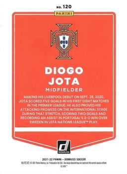 2021-22 Donruss - Holo Green Laser #120 Diogo Jota Back