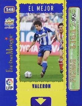 2004-05 Mundicromo Las Fichas de la Liga 2005 #548 Valeron Front