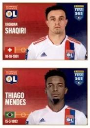 2022 Panini FIFA 365 The Golden World of Football #158a / 158b Xherdan Shaqiri / Thiago Mendes Front