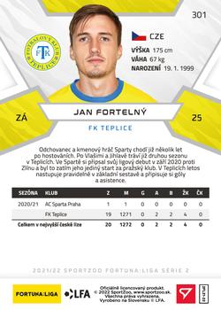 2021-22 SportZoo Fortuna:Liga #301 Jan Fortelny Back
