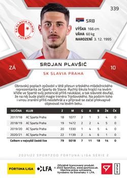 2021-22 SportZoo Fortuna:Liga #339 Srdan Plavsic Back
