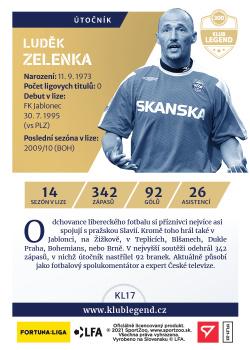 2021-22 SportZoo Fortuna:Liga - Klub Legend #KL17 Ludek Zelenka Back