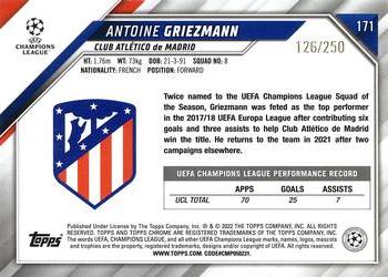 2021-22 Topps Chrome UEFA Champions League - Purple Refractor #171 Antoine Griezmann Back