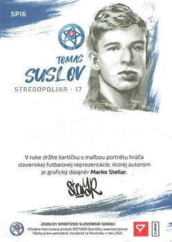 2021 SportZoo Slovenski Sokoli - Street Art Portrait Silver #SP16 Tomas Suslov Back