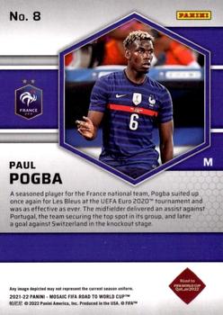 2021-22 Panini Mosaic Road to FIFA World Cup #8 Paul Pogba Back