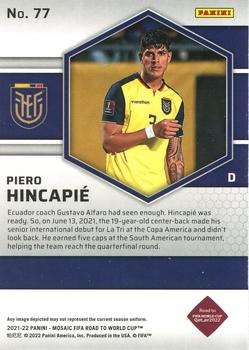 2021-22 Panini Mosaic Road to FIFA World Cup #77 Piero Hincapie Back