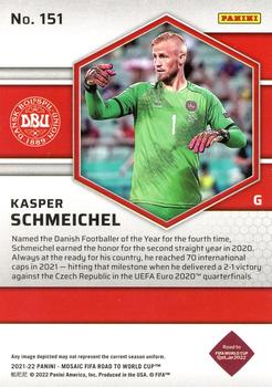 2021-22 Panini Mosaic Road to FIFA World Cup #151 Kasper Schmeichel Back