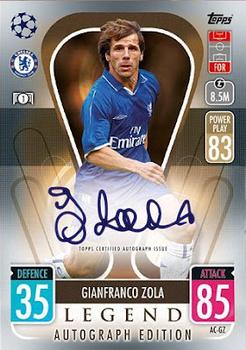 2021-22 Topps Match Attax Champions & Europa League Extra - Legend Autograph #AC-GZ Gianfranco Zola Front