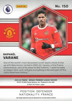 2021-22 Panini Mosaic Premier League #150 Raphael Varane Back