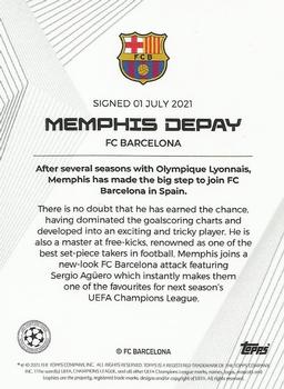 2021 Topps Summer Signings UEFA Champions League #NNO Memphis Depay Back