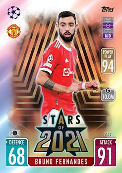 2021-22 Topps Match Attax Champions & Europa League Extra - Stars of 2021 #STA2 Bruno Fernandes Front