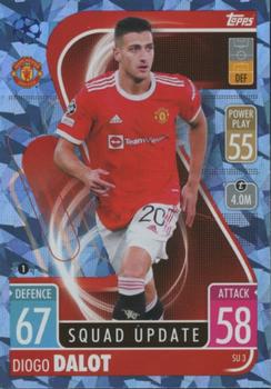 2021-22 Topps Match Attax Champions & Europa League Extra - Squad Update Crystal #SU3 Diogo Dalot Front
