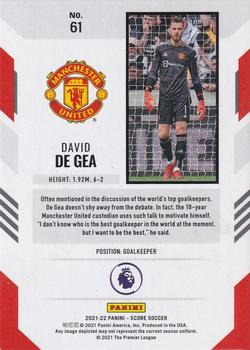 2021-22 Score Premier League #61 David de Gea Back