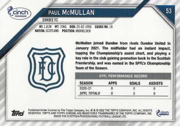 2021-22 Topps Chrome SPFL #53 Paul McMullan Back