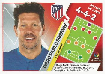 2019-20 Panini LaLiga Santander Este Stickers - Escudos / Entrenadores #6 Diego Pablo Simeone Front