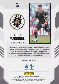 2021-22 Score Serie A #76 Giulio Maggiore Back