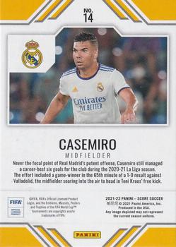2021-22 Score FIFA - Score Team #14 Casemiro Back