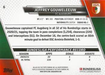 2021-22 Topps Bundesliga - Speckle Foil #6 Jeffrey Gouweleeuw Back