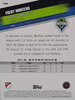 2022 Topps MLS - Red #149 Fredy Montero Back