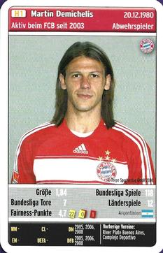 2008-09 Teepe Sportverlag FC Bayern München Quartett #H1 Martin Demichelis Front