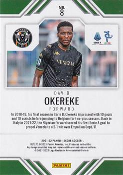 2021-22 Score Serie A - Score Team #8 David Okereke Back