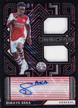 2021-22 Panini Obsidian - Dual Jersey Ink Electric Etch Red Pulsar #DJ-BSA Bukayo Saka Front