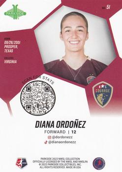 2022 Parkside NWSL #51 Diana Ordoñez Back