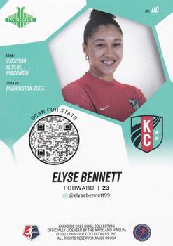 2022 Parkside NWSL #110 Elyse Bennett Back
