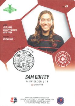 2022 Parkside NWSL - Foil Board #49 Sam Coffey Back