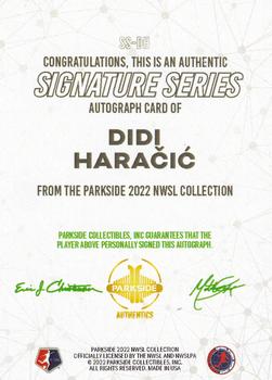 2022 Parkside NWSL - Signature Series Autographs #SS-DH DiDi Haracic Back