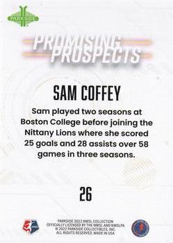 2022 Parkside NWSL - Promising Prospects Red #26 Sam Coffey Back