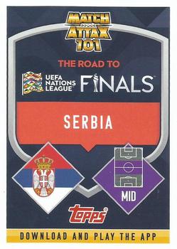 2022-23 Topps Match Attax 101 Road to UEFA Nations League Finals - Green Foil #CD30 Sergej Milinković-Savić Back