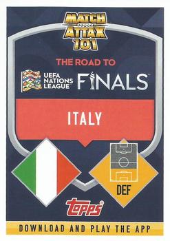 2022-23 Topps Match Attax 101 Road to UEFA Nations League Finals - Green Foil #CD44 Alessandro Bastoni Back