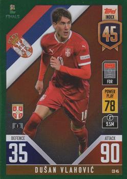 2022-23 Topps Match Attax 101 Road to UEFA Nations League Finals - Green Foil #CD45 Dusan Vlahovic Front