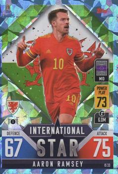 2022-23 Topps Match Attax 101 Road to UEFA Nations League Finals - International Star Blue Crystal #IS33 Aaron Ramsey Front