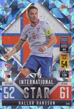 2022-23 Topps Match Attax 101 Road to UEFA Nations League Finals - International Star Blue Crystal #IS90 Hallur Hansson Front