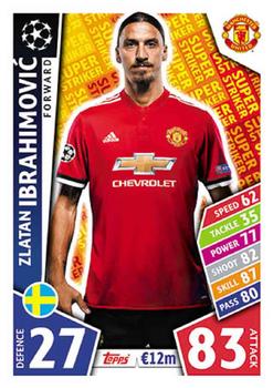 2017-18 Topps Match Attax UEFA Champions League - Super Strikers #SS09 Zlatan Ibrahimović Front