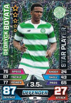 2015-16 Topps Match Attax SPFL #25 Dedryck Boyata Front