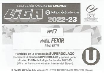 2022-23 Panini LaLiga Santander Este Stickers #17 Nabil Fekir Back